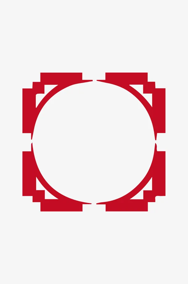 中国风红色经典边框免抠