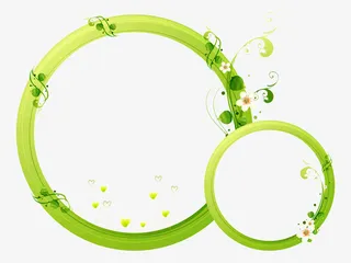 绿色夏日清新植物创意边框免抠