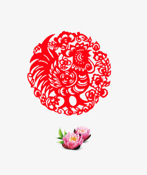 剪纸新年素材免抠