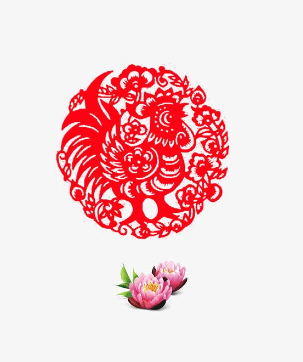 剪纸新年素材免抠