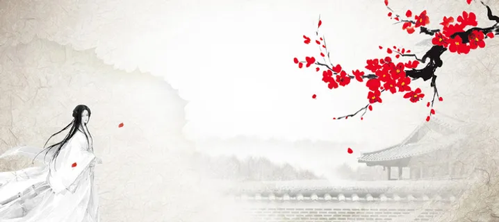 中国风水墨画古韵平面广告高清
