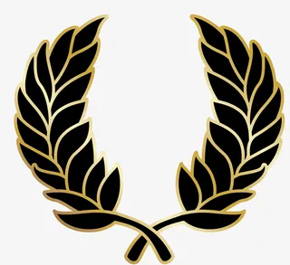 金边树叶徽章图标设计元素免抠