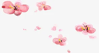 桃花花瓣装饰元素免抠