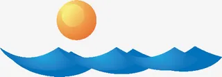 太阳海面矢量免抠