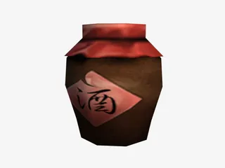 卡通酒坛游戏素材免抠