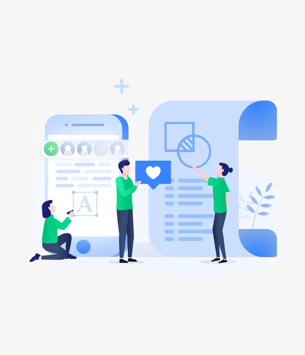 手机移动信息IT扁平风PNG免抠