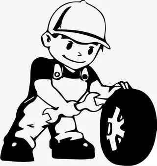 正在修理的工人免抠