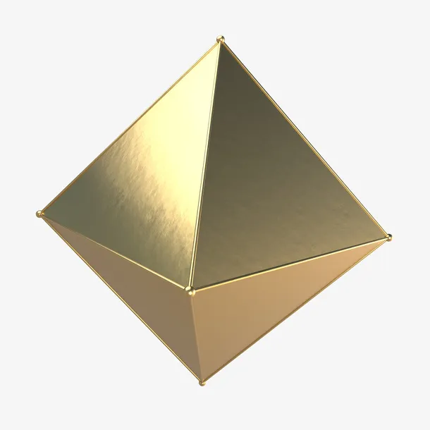 尖尖的多边形立体几何免抠