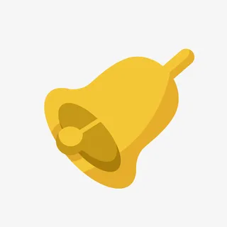 黄色卡通铃铛矢量图免抠