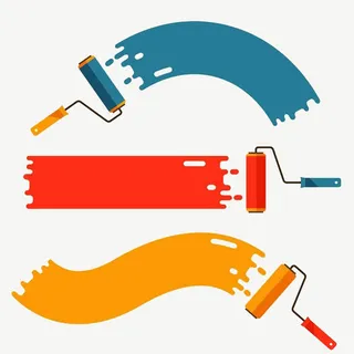 三原色滚筒刷免抠