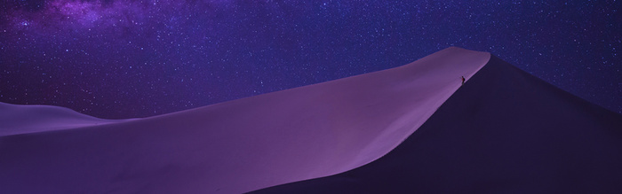 星空紫色沙漠背景高清