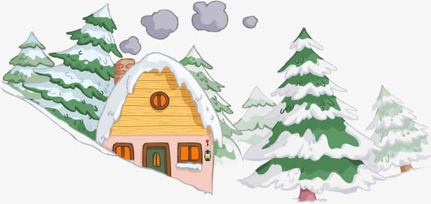 大雪纷纷自然景观免抠