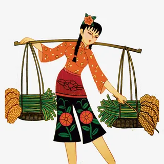 挑担子图案免抠