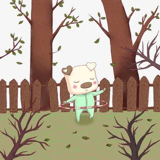 转呼啦圈的猪免抠