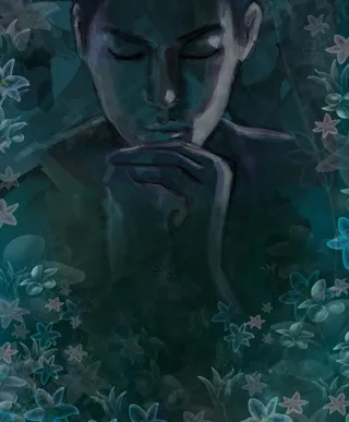 祈祷的人物油画免抠