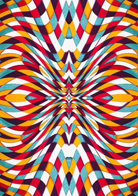 彩色几何对称背景