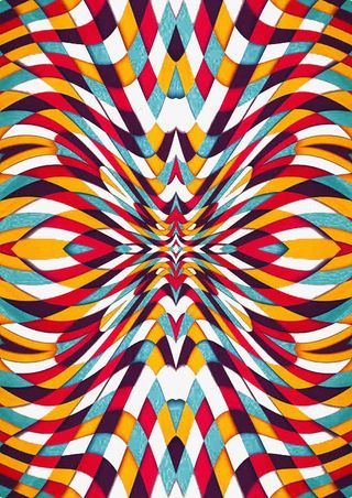 彩色几何对称背景