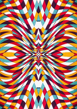 彩色几何对称背景