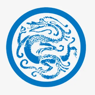 中国风边框蓝色免抠