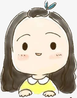 微笑的女孩免抠手绘/卡通卡通元素