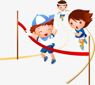 跑步的小孩免抠