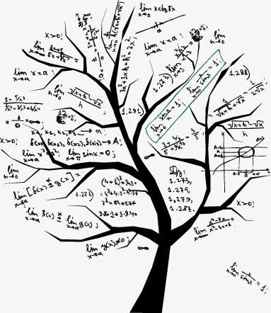创意数学树枝淘宝活动免抠