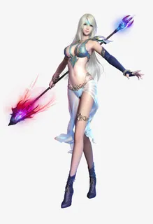 手持权杖 古典长发美女png素材免抠