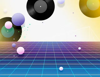 时尚梦幻流体渐变装饰图案免抠