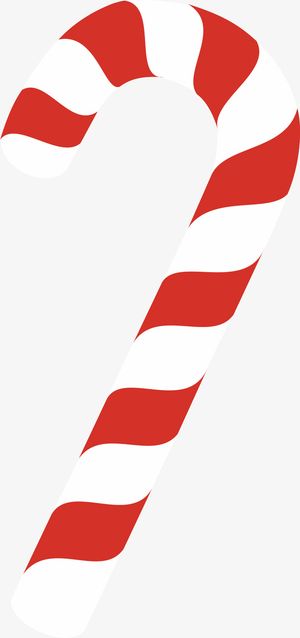 红色卡通拐杖免抠