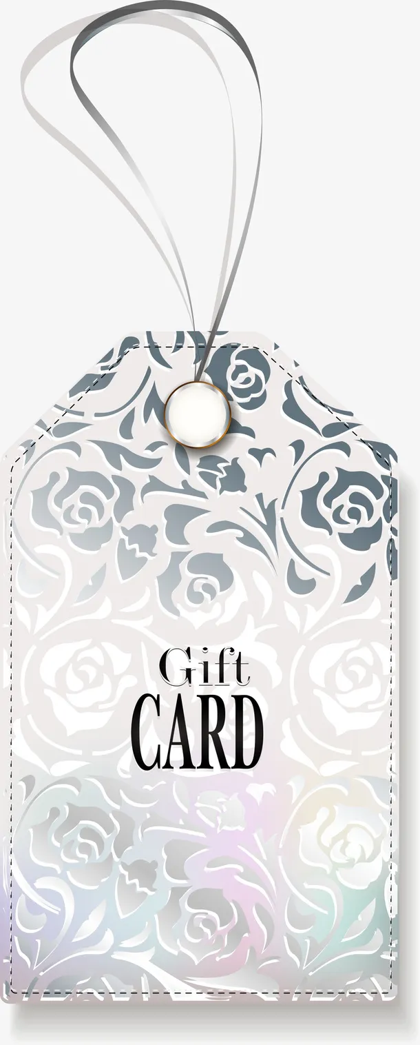 圣诞节白色吊卡免抠