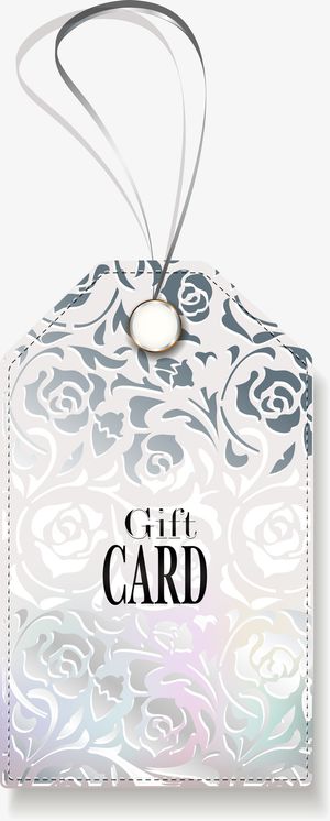 圣诞节白色吊卡免抠