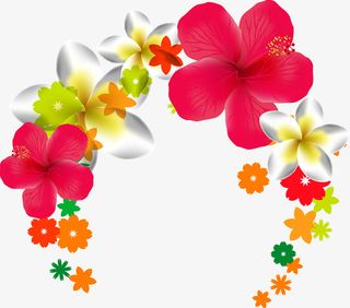春天花卉花环免抠