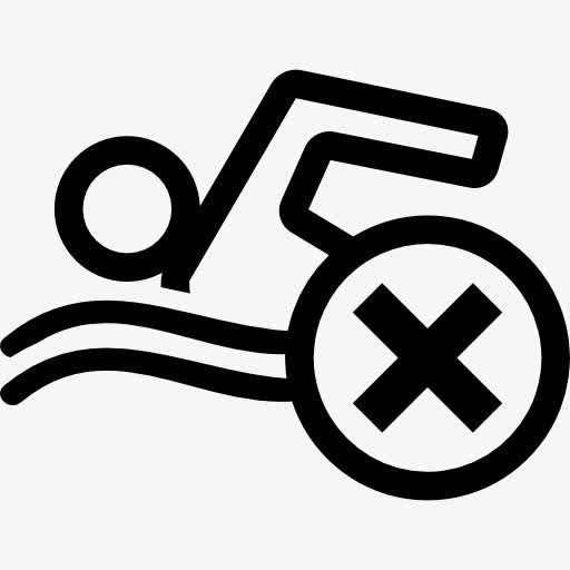 不会游泳的标志图标免抠