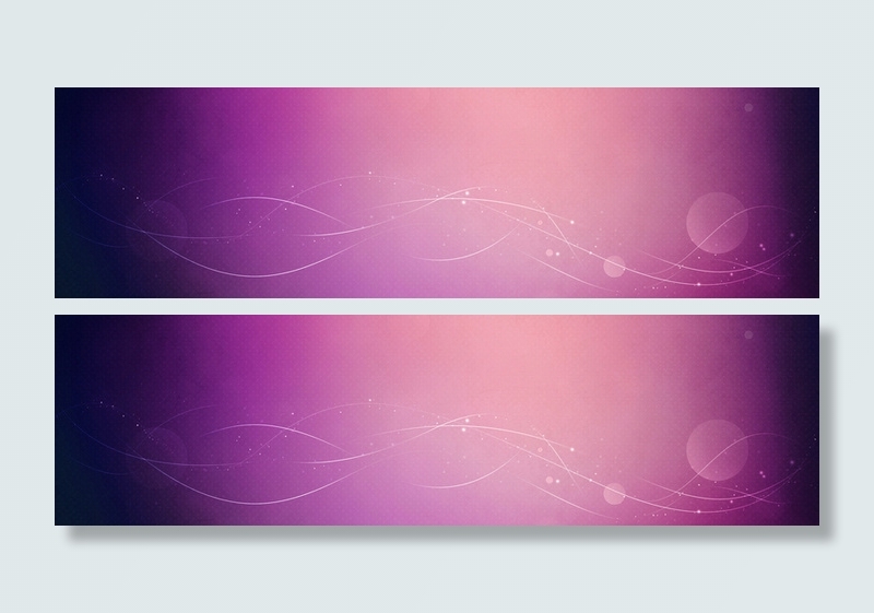 紫色线条魅惑简约banner高清