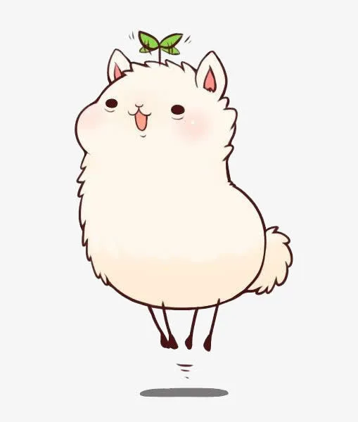 可爱卡通羊驼免抠