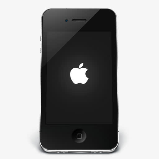 iPhone黑色的苹果图标免抠