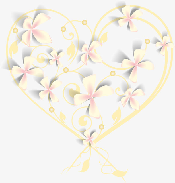 爱心花朵元素免抠