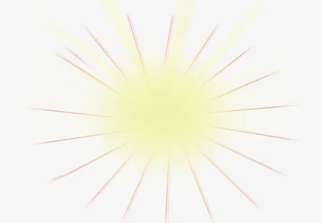 放射性卡通光线效果设计免抠