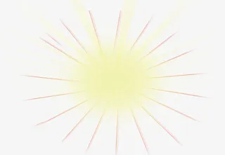 放射性卡通光线效果设计免抠