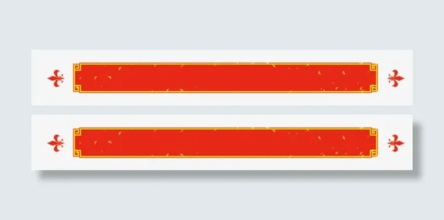 古风红色底框免抠