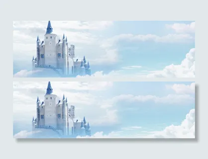 蓝色城堡背景高清 蓝色城堡背景高清