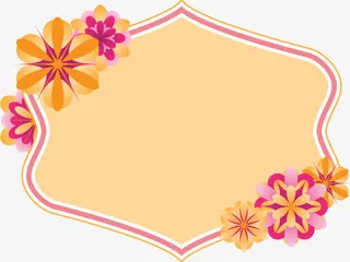 婚礼邀请卡图片矢量花纹免抠