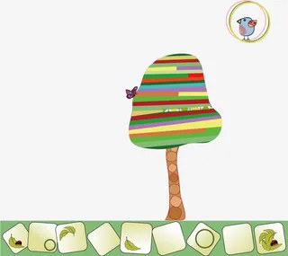 创意彩虹树免抠