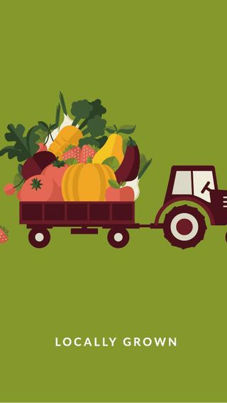 拖拉机运水果背景图高清