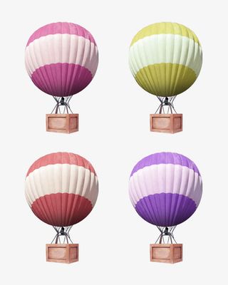 彩色氢气球免抠