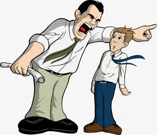 矢量暴躁的老板免抠