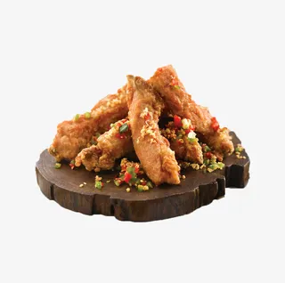 产品实物美味蒜香排骨免抠