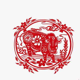 新年剪纸免抠