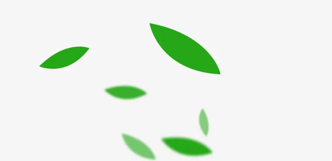 手绘春天色彩漂浮绿叶免抠装饰植物元素