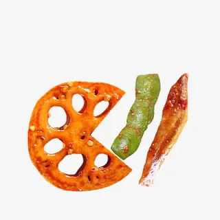 莲藕毛豆小鱼免抠